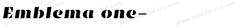 Emblema one字体转换